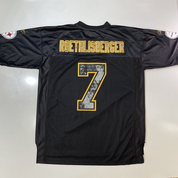 Pittsburgh Steelers Ben Roethlisberger 7 Special Issue Reebok Black Jersey XL - Picture 7 of 7